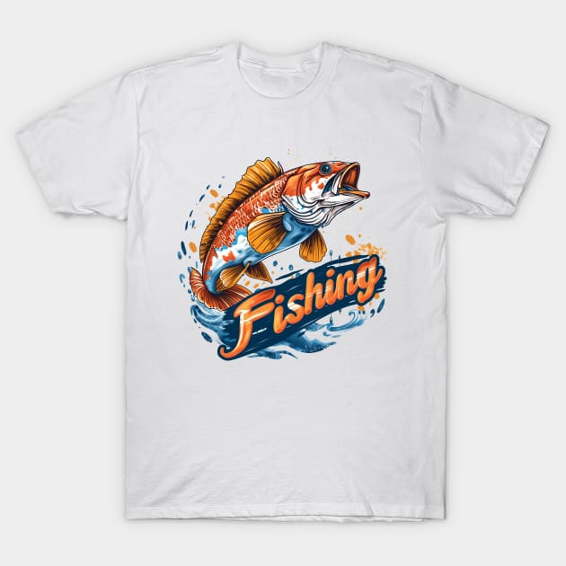 Fishing t-shirt T-Shirt by GreenMary Design